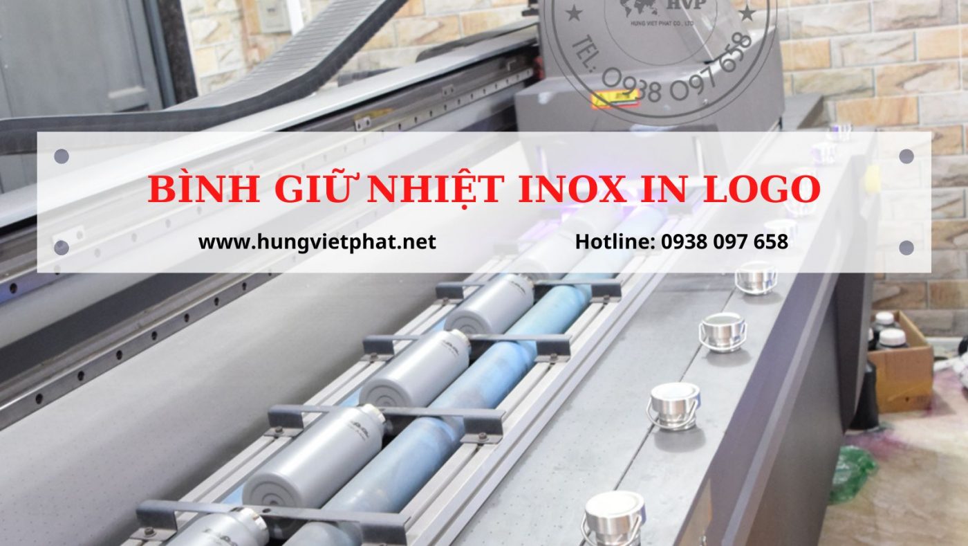 Binh giu nhiet inox in logo: Qua tang suc khoe cho khach hang